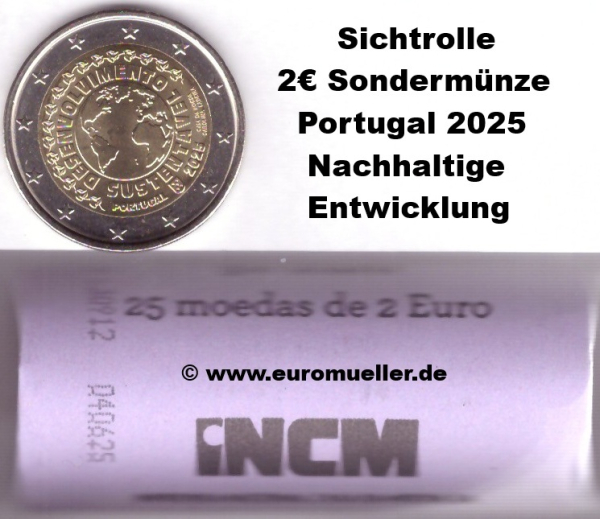 Rolle 2 Euro Sondermünze Portugal 2025 Entwicklung